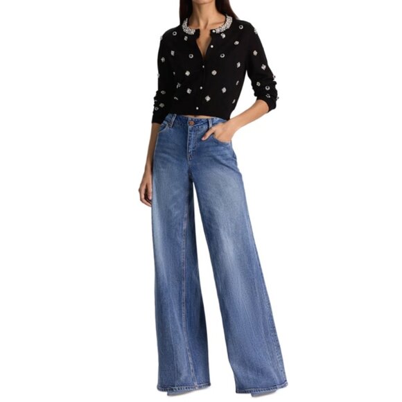 Alice and Olivia Dollie Embellished Cardigan Sweater - Picture 2 of 6